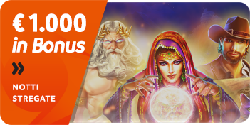 Promozione Casinò Notti Stregate 1.000 euro in Real Bonus