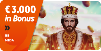 Promozione Casinò Re Mida 3.000 euro in Real Bonus